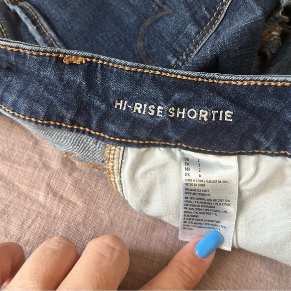 American Eagle Outfitters Dark Blue Jean Shorts - Picture 4 of 7